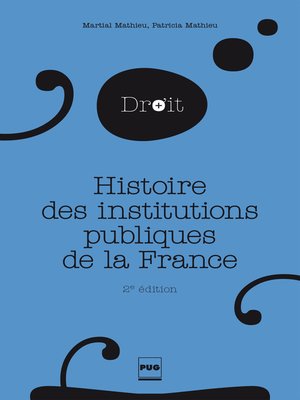 cover image of Histoire des institutions publiques de la France